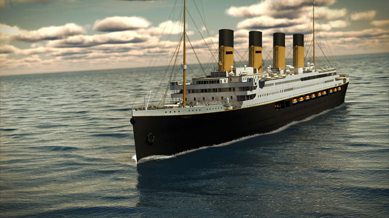 Titanic II na počítačovej vizualizácii. Stavba lode by mala odštar<script srcset=