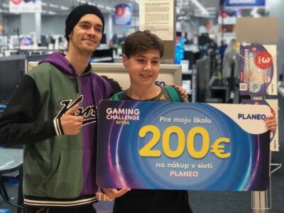 Lukáš si prišiel zahrať GAMING CHALLENGE a vyhral 200 eur pre školu 
